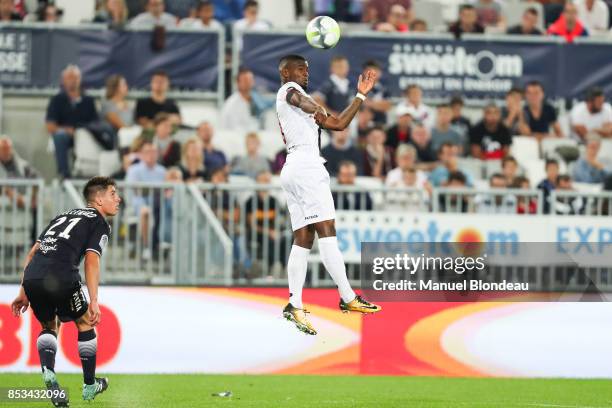 Abdoul Camara of Guingamp during the Ligue 1 match between FC Girondins de Bordeaux and EA Guingamp at Stade Matmut Atlantique on September 23, 2017...