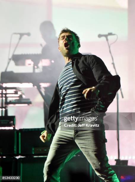 Damon Albarn of Gorillaz performs on Downtown Stage during day 3 of the 2017 Life Is Beautiful Festival on September 24, 2017 in Las Vegas, Nevada.