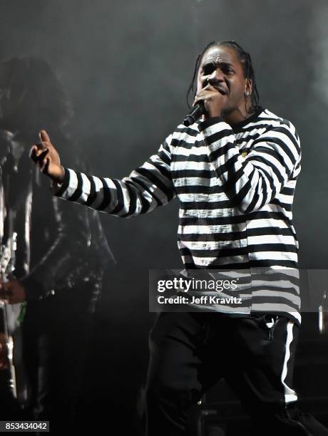 Pusha T performs with Gorillaz on Downtown Stage during day 3 of the 2017 Life Is Beautiful Festival on September 24, 2017 in Las Vegas, Nevada.