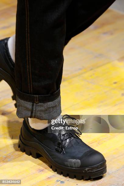 Shoe Detail at the Antonio Marras show during Milan Fashion Week Spring/Summer 2018 on September 23, 2017 in Milan, Italy.