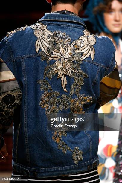 Clothing Detail at the Antonio Marras show during Milan Fashion Week Spring/Summer 2018 on September 23, 2017 in Milan, Italy.