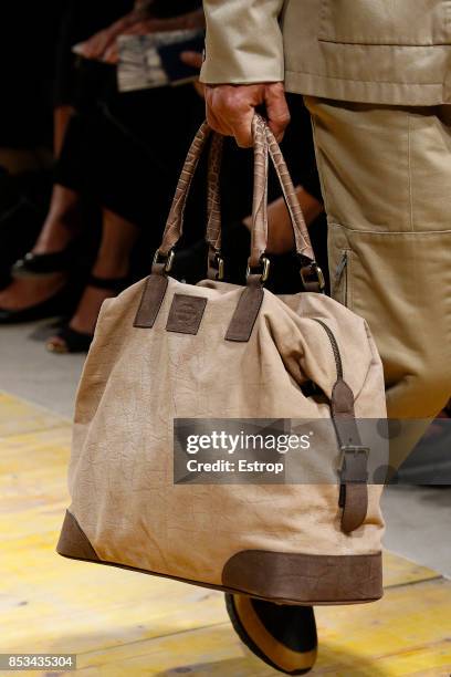 Bag Details at the Antonio Marras show during Milan Fashion Week Spring/Summer 2018 on September 23, 2017 in Milan, Italy.