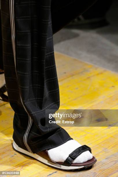 Shoe Detail at the Antonio Marras show during Milan Fashion Week Spring/Summer 2018 on September 23, 2017 in Milan, Italy.