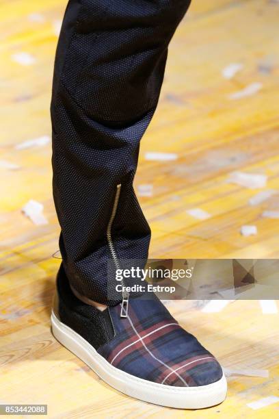 Shoe Detail at the Antonio Marras show during Milan Fashion Week Spring/Summer 2018 on September 23, 2017 in Milan, Italy.