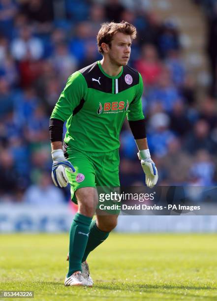 Fleetwood Town's Chris Maxwell during the Sky Bet League Two match at the Proact Stadium, Chesterfield.
