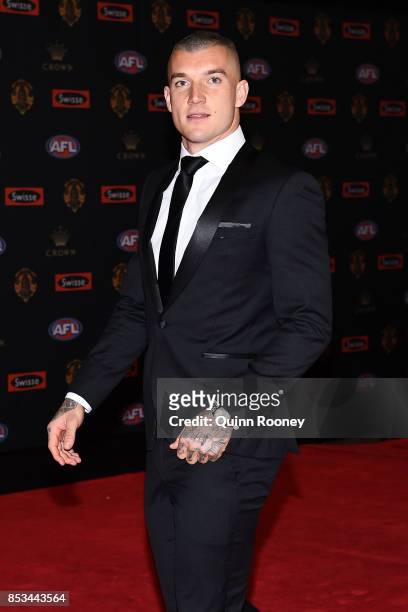 Dustin Martin arrives ahead of the 2017 Brownlow Medal at Crown Entertainment Complex on September 25, 2017 in Melbourne, Australia.