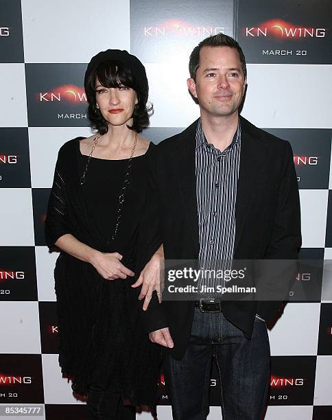 Co-writers Juliet Snowden and Stiles White attend the premiere of "Knowing" at the AMC Loews Lincoln Square on March 9, 2009 in New York City.