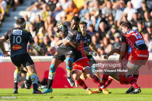 Kind Murimurivalu of La Rochelle during the Top 14 match between Stade Rochelais and Oyonnax Rugby at La Rochelle on September 23, 2017 in , France.