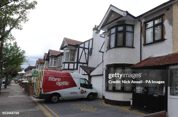The house in Church Road, Newbury Park, Ilford, which DIY squatter Keith Best has spent a decade doing up as a law dating back to Roman times could...
