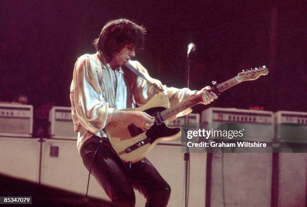 Photo of ROLLING STONES and Keith RICHARDS, with the Rolling Stones, performing live onstage, playing Fender Telecaster guitar