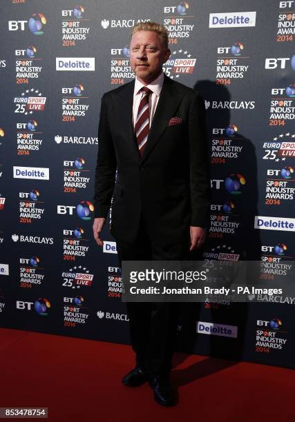 Boris Becker arriving at the BT Sport Industry Awards 2014 at Battersea Evolution, London.