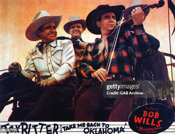 Photo of Tex RITTER; Film poster for Take Me Back To Oklahoma