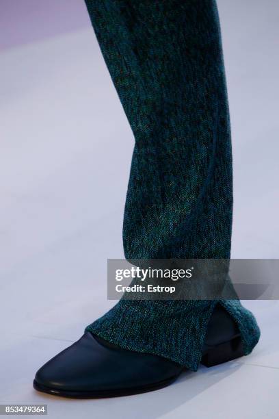 Shoe Detail at the Missoni show during Milan Fashion Week Spring/Summer 2018 on September 23, 2017 in Milan, Italy.