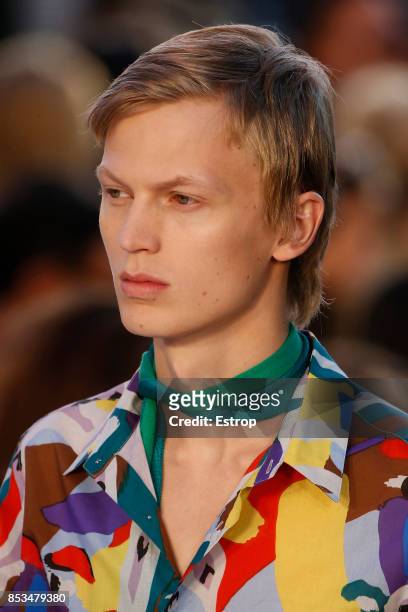 Beauty Detail at the Missoni show during Milan Fashion Week Spring/Summer 2018 on September 23, 2017 in Milan, Italy.