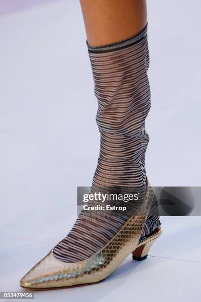 Shoe Detail at the Missoni show during Milan Fashion Week Spring/Summer 2018 on September 23, 2017 in Milan, Italy.