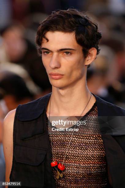 Beauty Detail at the Missoni show during Milan Fashion Week Spring/Summer 2018 on September 23, 2017 in Milan, Italy.