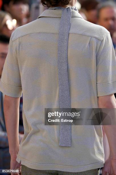 Clothing Detail at the Missoni show during Milan Fashion Week Spring/Summer 2018 on September 23, 2017 in Milan, Italy.