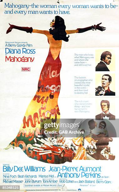 Photo of Diana ROSS; Film poster for Mahogany