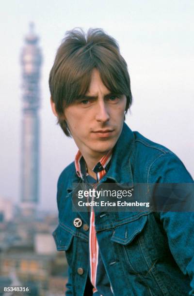 Paul Weller of The Jam poses for portraits on the roof of AIR studios on Oxford Circus during recording sessions for their album The Gift, London,...