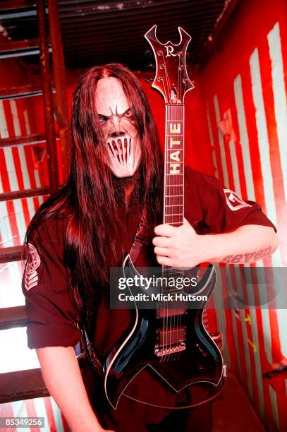 Photo of Mick THOMSON and SLIPKNOT; Posed portrait of Mick Thomson