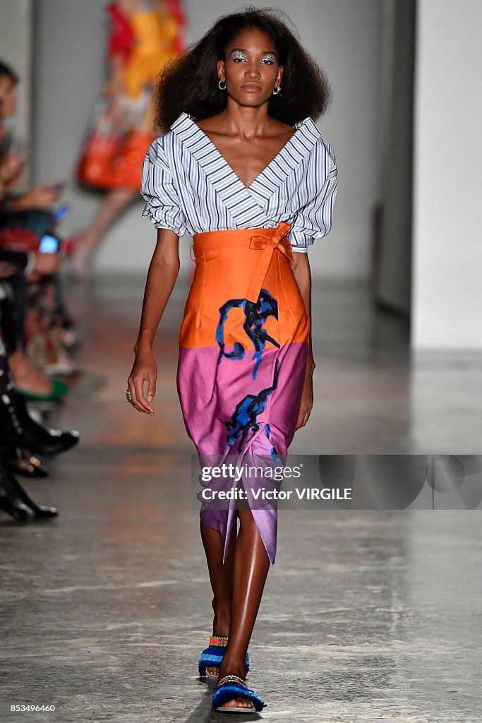 A model walks the runway at the Stella Jean Ready to Wear... News Photo ...