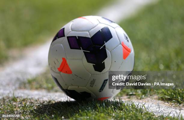 Close up of a Barclays Premier League match ball