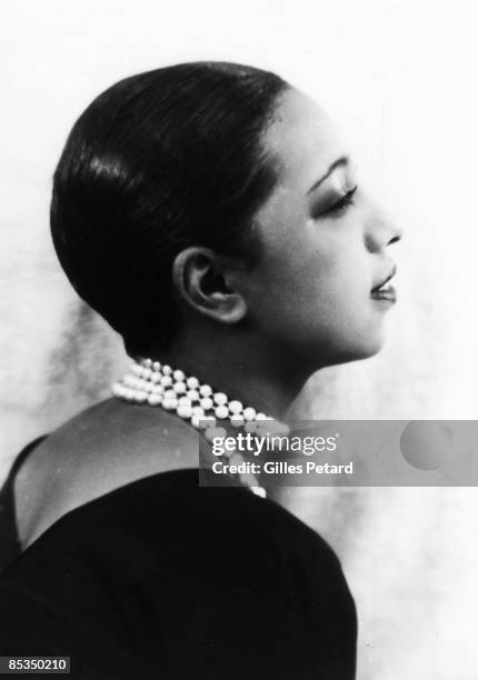 Photo of Josephine BAKER; Posed studio portrait of Josephine Baker, profile