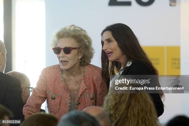 Marisa Paredes and Angela Molina attend the National Cinema Award during 65th San Sebastian Film Festival at Prisma-Tabakalera on September 23, 2017...