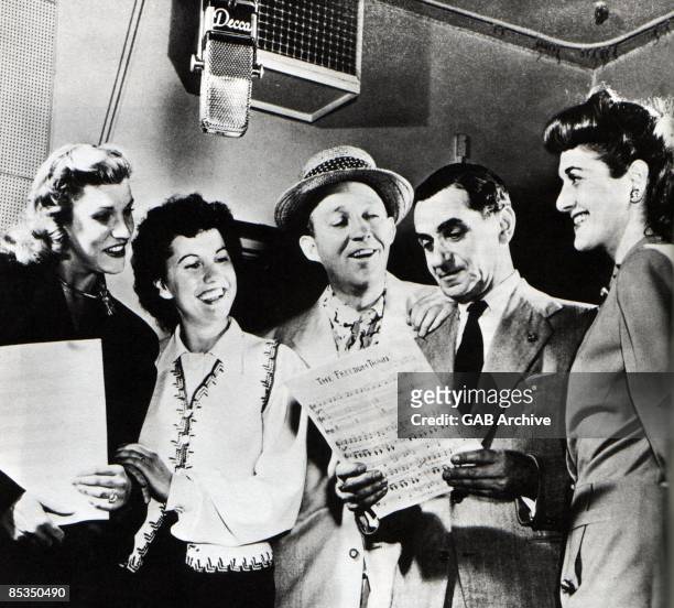 Photo of Bing CROSBY and Bing CROSBY and Irving BERLIN and Patty ANDREWS
