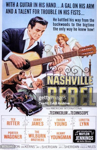 Photo of FILM POSTERS and Tex RITTER; Poster for 'Nashville Rebel'