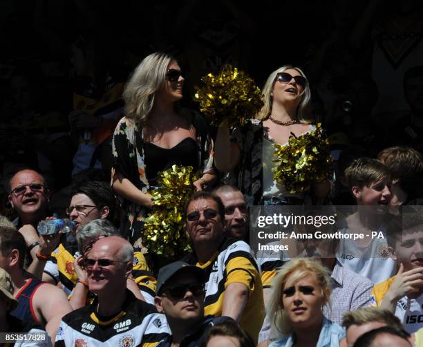 Rugby League fans enjoy the sunshine during the First Utility Super League Magic Weekend match at the Etihad Stadium, Manchester.