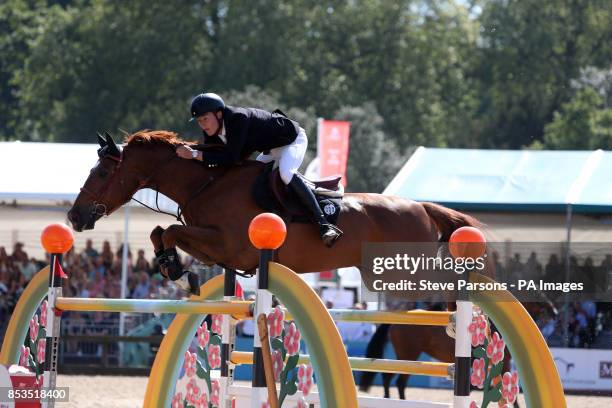 Great Britain's Daniel Nielson riding Varo M competes in the Alltech Grand Prix for the Kingdom of Bahrain Trophy during the Royal Windsor Horse Show...