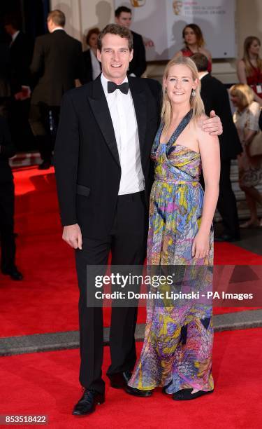 Dan Snow and Lady Edwina Louise Grosvenor arriving for the 2014 Arqiva British Academy Television Awards at the Theatre Royal, Drury Lane, London.