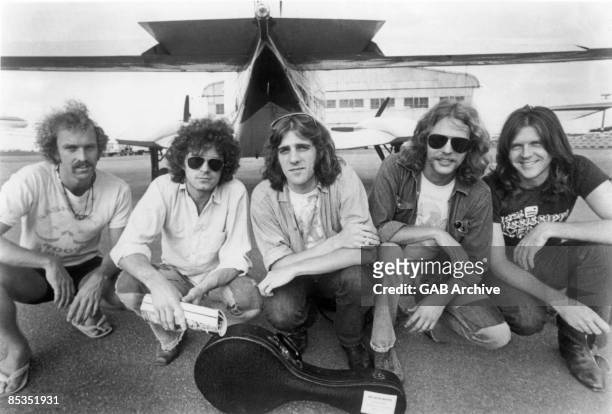 Photo of EAGLES; Bernie Leadon, Don Henley, Glenn Frey, Don Felder, Randy Meisner