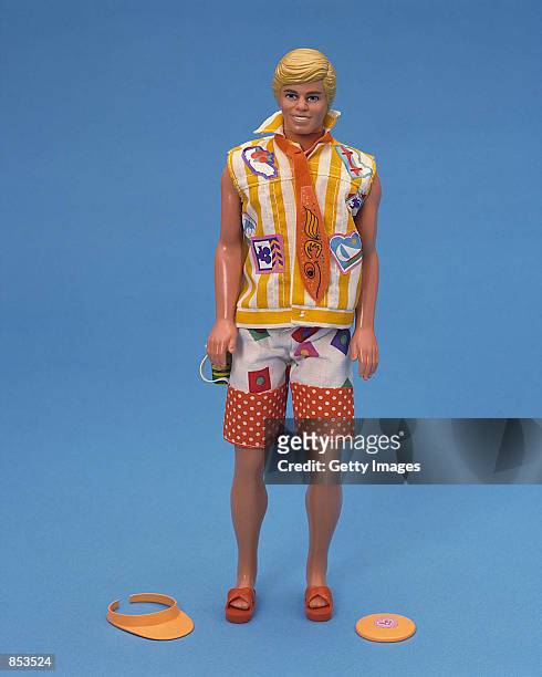 California Dream Ken doll is dressed in beach attire in this studio portrait. On March 13 Mattel toy company celebrated the 40th anniversary of the...