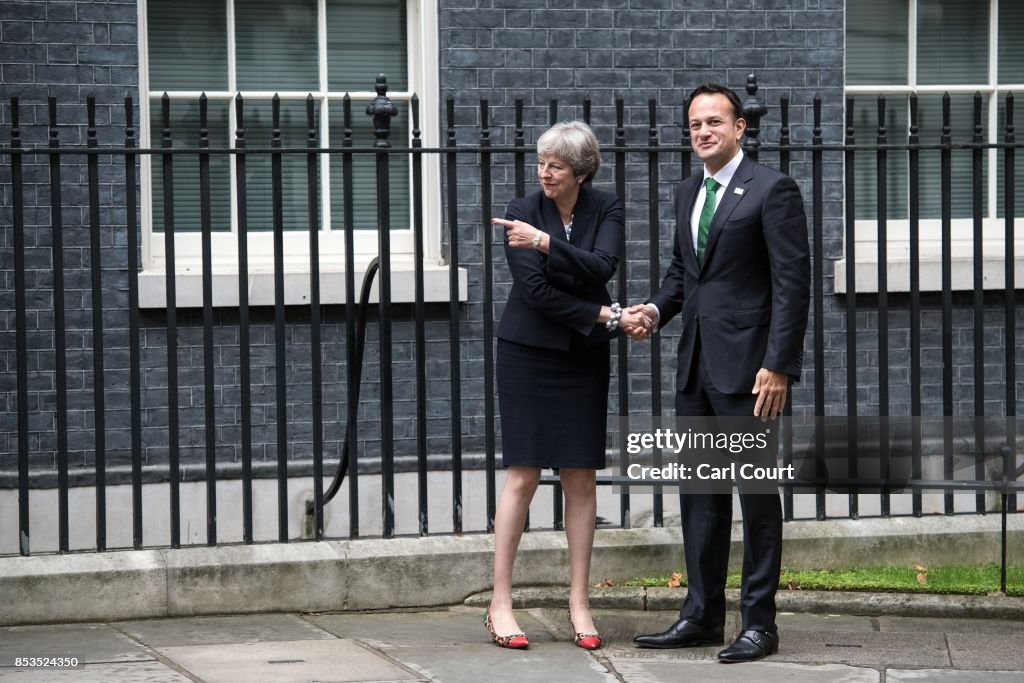 Theresa May Holds Talks With Ireland's Taoiseach