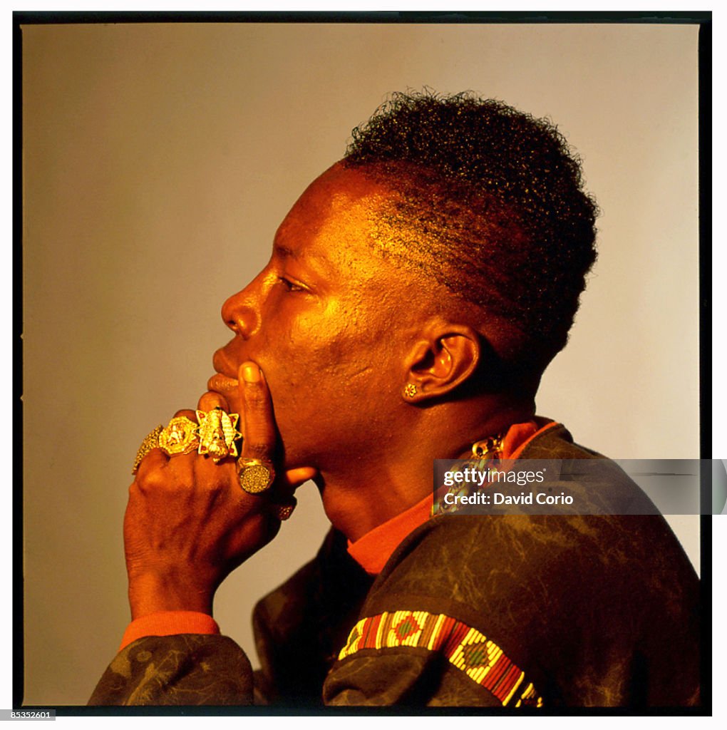 Shabah Ranks Shabba Ranks, portrait, in Harlesden, London, 17 January 1990. Photo d ...