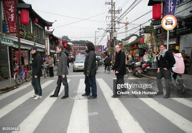 Photo of MAXIMO PARK and Lukas WOOLLER and Paul SMITH and Tom ENGLISH and Duncan LLOYD and Archis TIKU; L-R: Paul Smith, Tom English, Archis Tiku,...