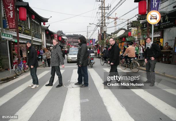 Photo of MAXIMO PARK and Lukas WOOLLER and Paul SMITH and Tom ENGLISH and Duncan LLOYD and Archis TIKU; L-R: Paul Smith, Tom English, Archis Tiku,...