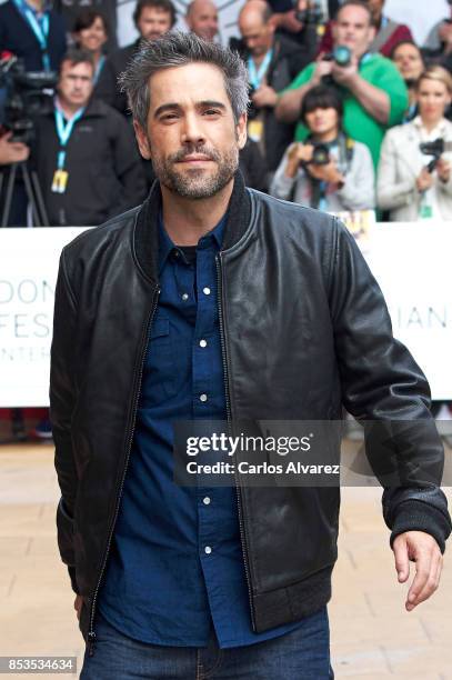 Spanish actor Unax Ugalde is seen arriving at the 65th San Sebastian International Film Festival on September 25, 2017 in San Sebastian, Spain.