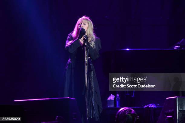 Singer Stevie Nicks of Fleetwood Mac performs onstage during the 2017 Bourbon and Beyond Festival at Champions Park on September 24, 2017 in...
