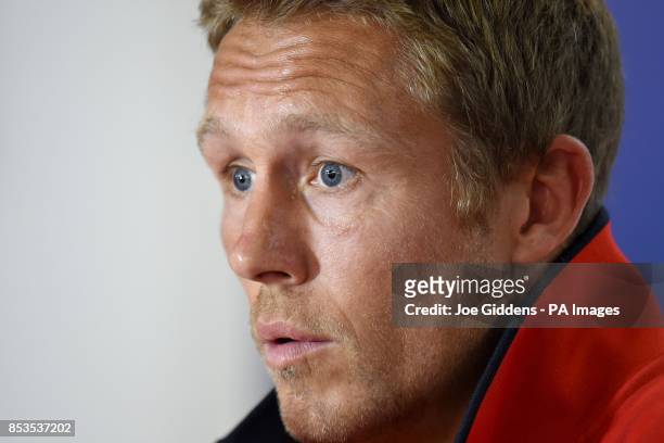 Toulon's Jonny Wilkinson during the press conference at the Millennium Stadium, Cardiff.
