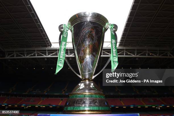 General view of the Heineken Cup at the Millennium Stadium, Cardiff.