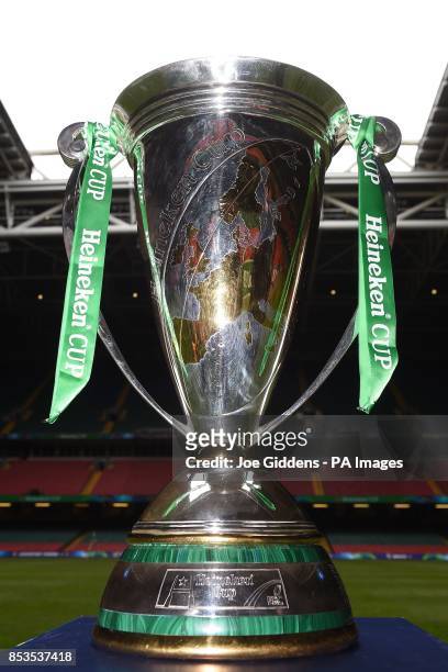 General view of the Heineken Cup at the Millennium Stadium, Cardiff.