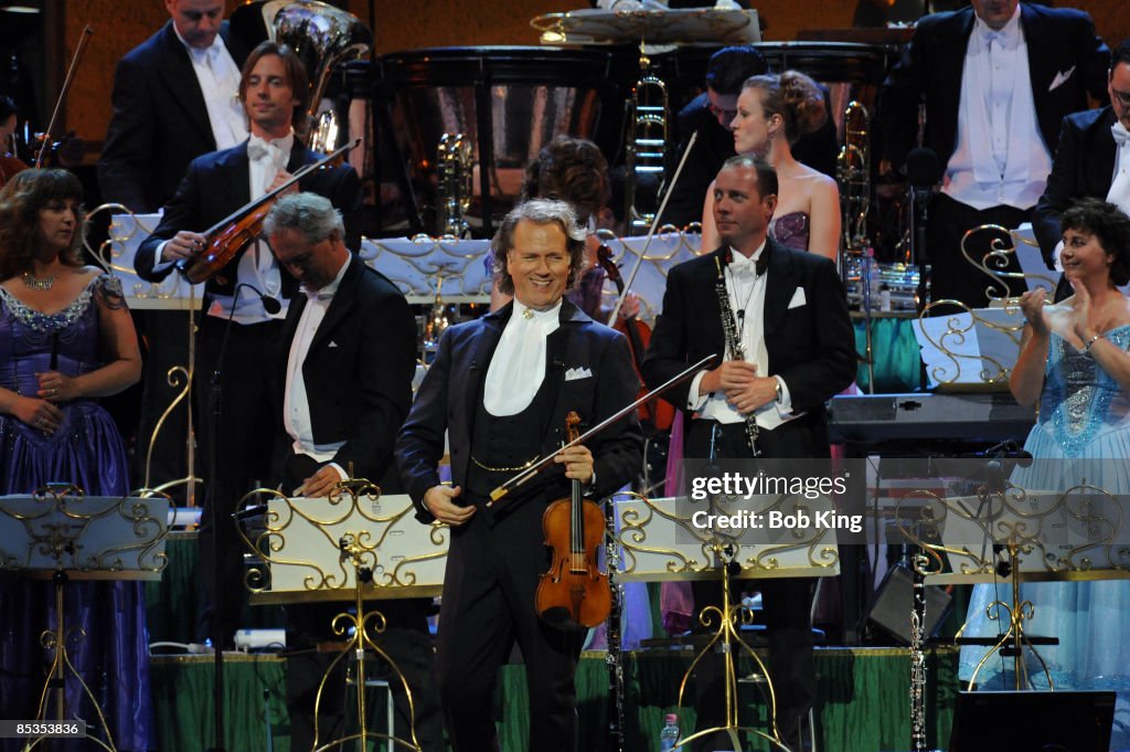 Andre Rieu Instrument Photo of Andre RIEU, Andre Rieu performing on stage News Photo - Getty ...
