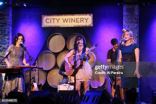 Abbie Gardner, Molly Venter and Laurie MacAllister of Red Molly perform at City Winery on September 24, 2017 in New York City.