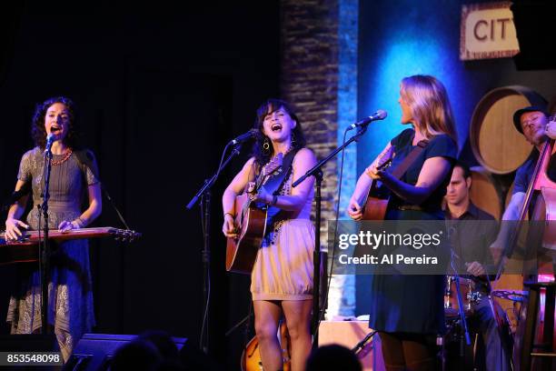 Abbie Gardner, Molly Venter and Laurie MacAllister of Red Molly perform at City Winery on September 24, 2017 in New York City.