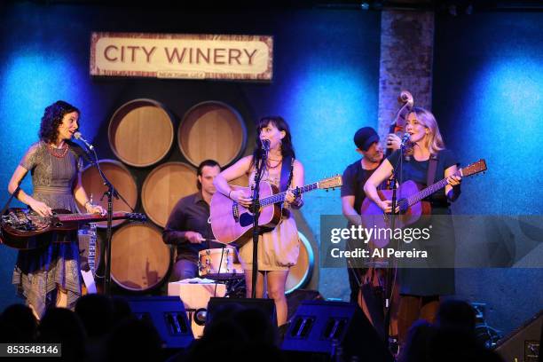 Abbie Gardner, Molly Venter and Laurie MacAllister of Red Molly perform at City Winery on September 24, 2017 in New York City.