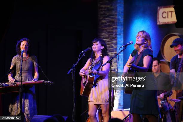 Abbie Gardner, Molly Venter and Laurie MacAllister of Red Molly perform at City Winery on September 24, 2017 in New York City.