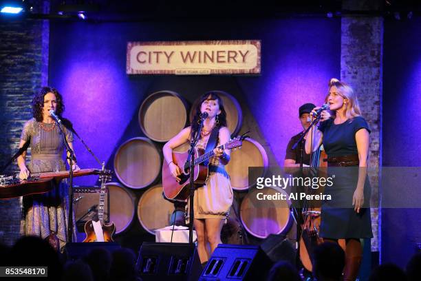 Abbie Gardner, Molly Venter and Laurie MacAllister of Red Molly perform at City Winery on September 24, 2017 in New York City.